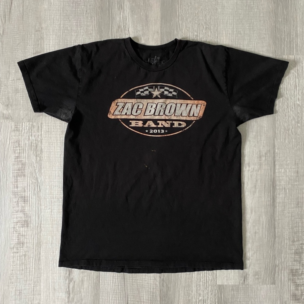Vintage Zac Brown Band tshirt - size large - checkered